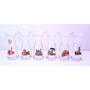 6 pc Vintage F&P Handmade Lavorazione A Mano Italy Shot Glasses Single Dressing